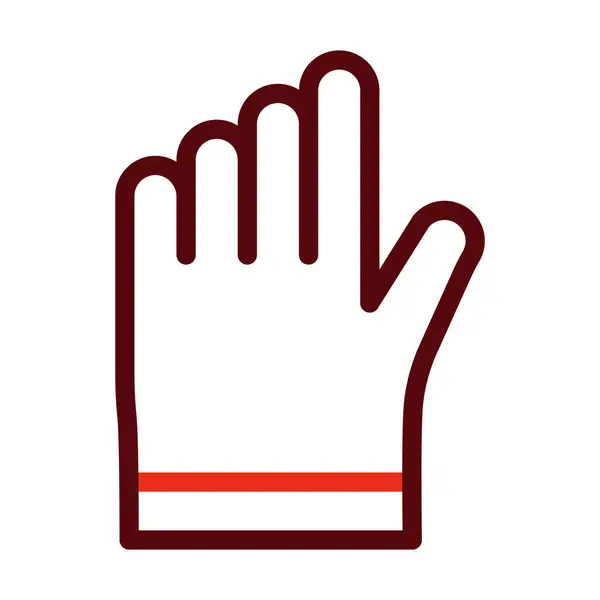 Handschoenen Vector Dikke Lijn Twee Kleur Pictogrammen Voor Persoonlijk Commercieel — Stockvector