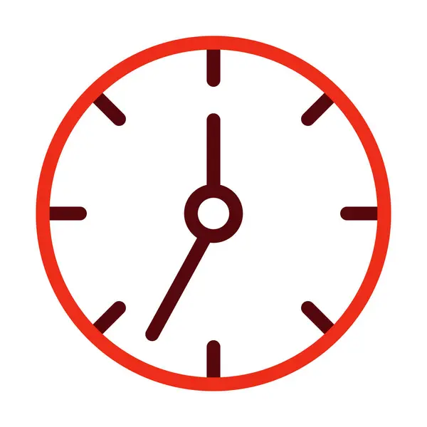 Векторные Часы Толстая Линия Два Цвета Иконки Личного Коммерческого Использования — стоковый вектор