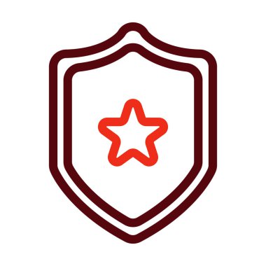 Kişisel ve ticari kullanım için Kalkan Vektör Kalın Çizgisi İki Renk Simgesi