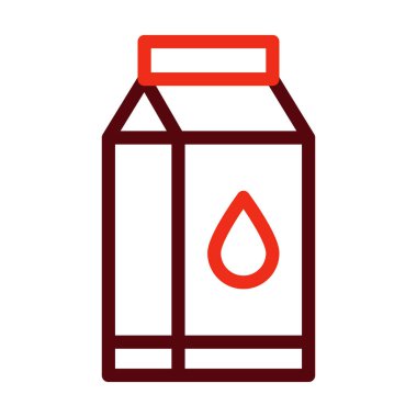 Kişisel ve ticari kullanım için Süt Vektörü Kalın Çizgisi İki Renk Simgesi