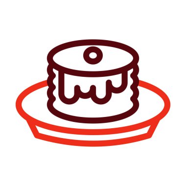 Kişisel ve ticari kullanım için Kreplik Kalın Çizgisi İki Renk Simgesi