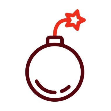 Kişisel ve ticari kullanım için Bomp Vektör Kalın Çizgisi İki Renk Simgesi