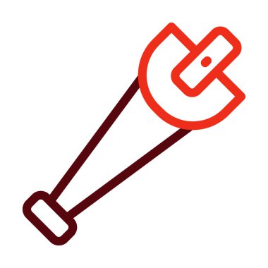 Tahta Bacak Vektör Kalın Çizgi Kişisel ve Ticari Kullanım İçin İki Renk Simgesi