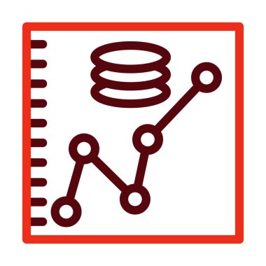 Kişisel ve Ticari Kullanım İçin Öngörü Vektörü Kalın Çizgisi İki Renk Simgesi