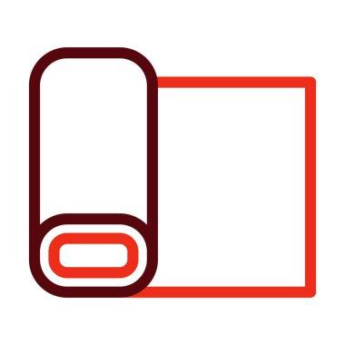 Kişisel ve Ticari Kullanım İçin Kumaş Vektör Kalın Çizgisi İki Renk Simgesi