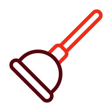 Pompa Vektörü Kalın Çizgi Kişisel ve Ticari Kullanım İçin İki Renk Simgesi