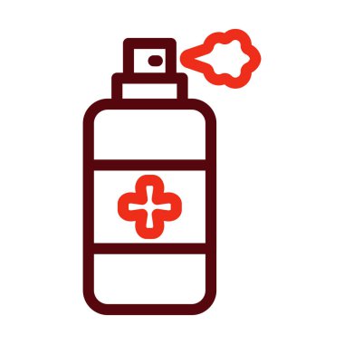 Kişisel ve Ticari Kullanım İçin Hava Tamponu Kalın Çizgisi İki Renk Simgesi