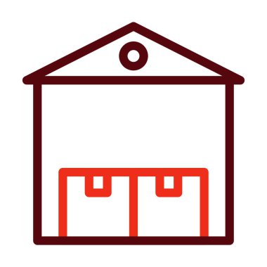 Kişisel ve ticari kullanım için Depo Vektör Kalın Çizgisi İki Renk Simgesi