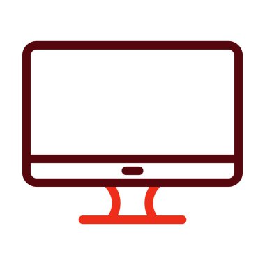 Kişisel ve ticari kullanım için Bilgisayar Vektörü Kalın Çizgisi İki Renk Simgesi