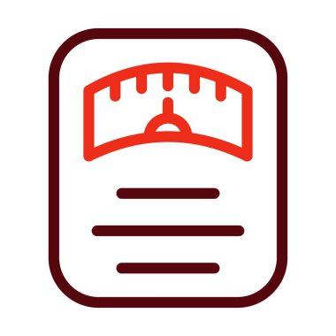 Kişisel ve ticari kullanım için Ağırlık Vektörü Kalın Çizgisi İki Renk Simgesi