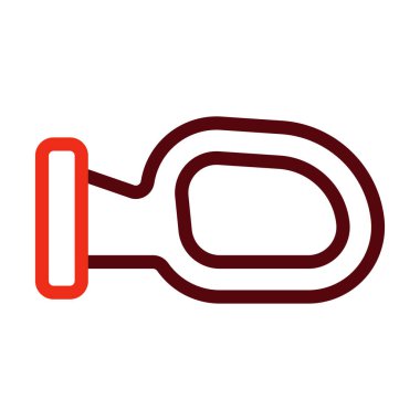 Kişisel ve Ticari Kullanım İçin Dikiz Görünümü Kalın Çizgisi İki Renk Simgesi