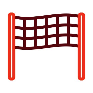 Bitir Satır Vektör Kalın Çizgisi Kişisel ve Ticari Kullanım için İki Renk Simgesi