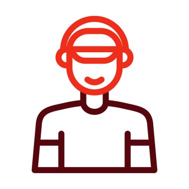 Kişisel ve ticari kullanım için Koç Vector Kalın Çizgi İki Renk Simgesi