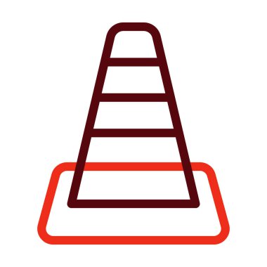 Koni Vektör Kalın Çizgisi Kişisel ve Ticari Kullanım İçin İki Renk Simgesi