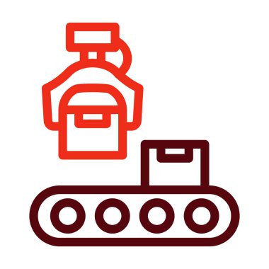 Kişisel ve Ticari Kullanım İçin Üretici Kalın Çizgi İki Renk Simgesi