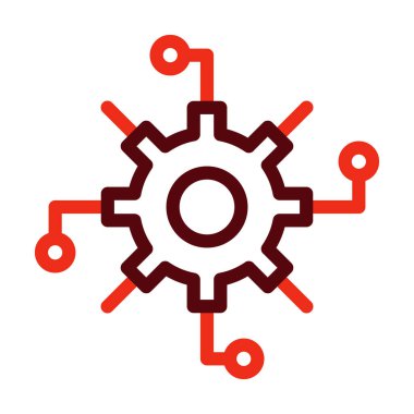 Kişisel ve Ticari Kullanım İçin Otomatik Vektör Kalın Çizgisi İki Renk Simgesi