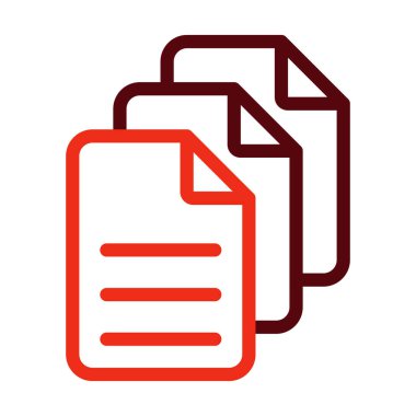 Kişisel ve Ticari Kullanım İçin Dosya Vektör Kalın Çizgisi İki Renk Simgesi