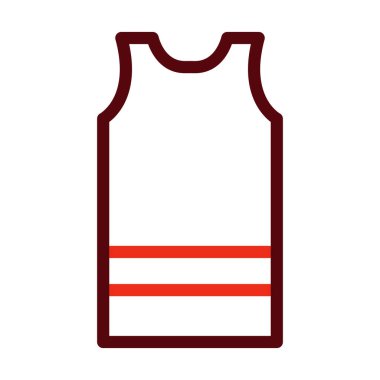 Kişisel ve ticari kullanım için Gömlek Vektörü Kalın Çizgisi İki Renk Simgesi