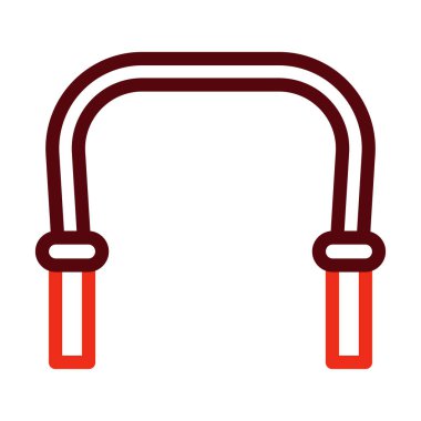 Zıplama İpi Kalın Çizgisi Kişisel ve Ticari Kullanım İçin İki Renk Simgesi