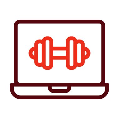 Kişisel ve Ticari Kullanım İçin Çevrimiçi Çalıştırma Vektörü Kalın Satırı İki Renk Simgesi