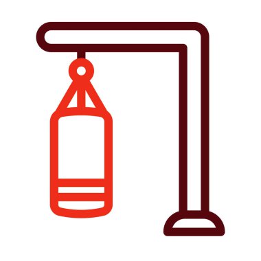 Kişisel ve ticari kullanım için Torba Vektör Kalın Çizgisi İki Renk Simgesi Yumruklama