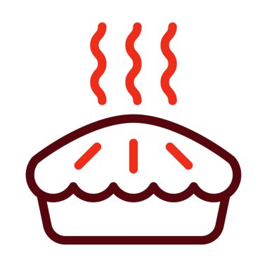 Kişisel ve Ticari Kullanım İçin İki Renk Simgesi Kalın Turta Çizgisi