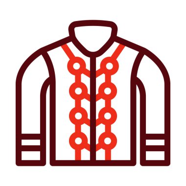 Kişisel ve ticari kullanım için Uniform Vektör Kalın Çizgisi İki Renk Simgesi Yürütülüyor