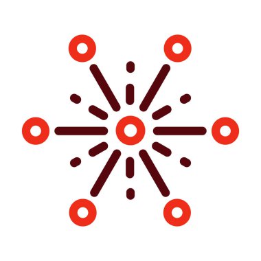 Havai fişek Vektör Kalın Çizgisi Kişisel ve Ticari Kullanım İçin İki Renk Simgesi