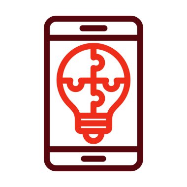 Kişisel ve ticari kullanım için Çözüm Vektörü Kalın Çizgi İki Renk Simgesi