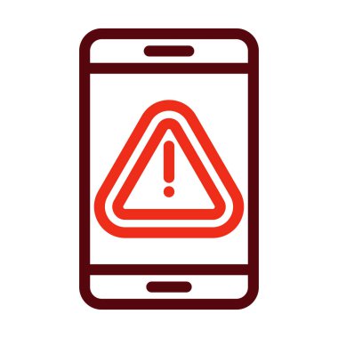 Kişisel ve Ticari Kullanım İçin Hata Vektörü Kalın Çizgi İki Renk Simgesi