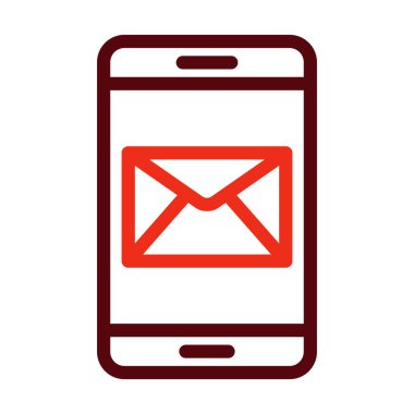 Kişisel ve ticari kullanım için E- posta Vektör Kalın Satırı İki Renk Simgesi