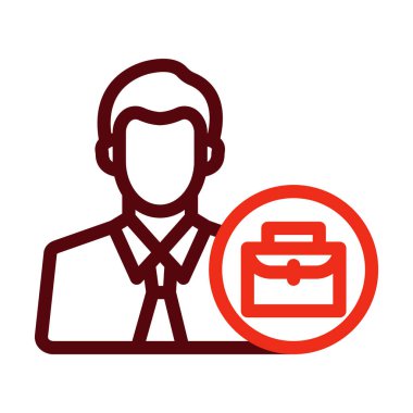 Girişimci Vektör Kalın Çizgisi Kişisel ve Ticari Kullanım İçin İki Renk Simgesi