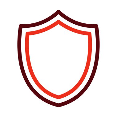 Kişisel ve ticari kullanım için Kalkan Vektör Kalın Çizgisi İki Renk Simgesi