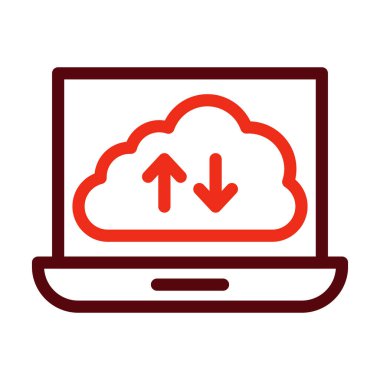Kişisel ve Ticari Kullanım İçin Yedek Vektör Kalın Çizgisi İki Renk Simgesi