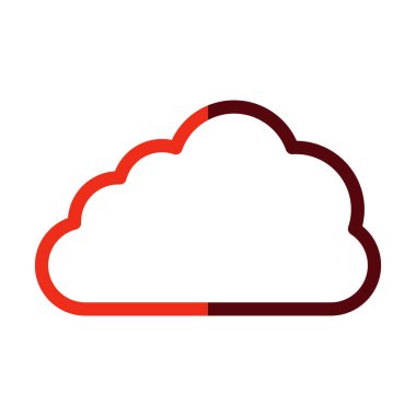 Kişisel ve ticari kullanım için Bulut Vektörü Kalın Çizgisi İki Renk Simgesi