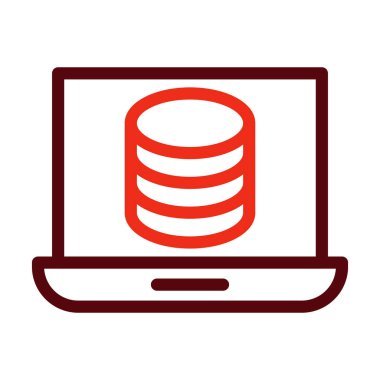 Kişisel ve ticari kullanım için Veri Vektörü Kalın Çizgisi İki Renk Simgesi