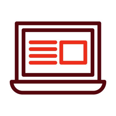 Kişisel ve ticari kullanım için Vektör Kalın Çizgi İki Renk Simgeleri