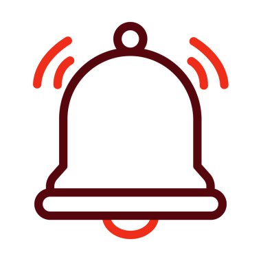 Kişisel ve Ticari Kullanım İçin Uyarı Vektör Kalın Çizgisi İki Renk Simgesi