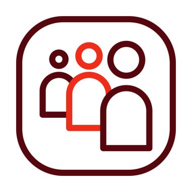 Kişisel ve Ticari Kullanım İçin Myspace Vektör Kalın Çizgisi İki Renk Simgesi