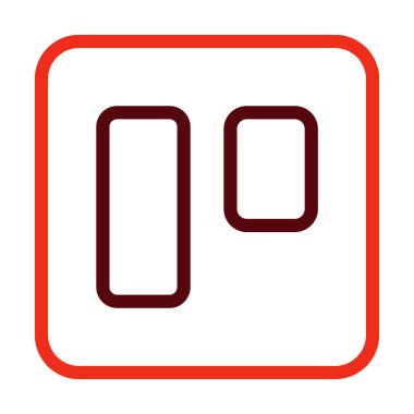 Kişisel ve ticari kullanım için Trello Vektör Kalın Çizgi İki Renk Simgesi