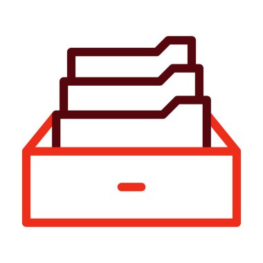 Kişisel ve ticari kullanım için Arşiv Vektörü Kalın Çizgisi İki Renk Simgesi