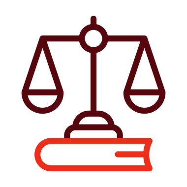 Kanun Vektörü Kalın Çizgi Kişisel ve Ticari Kullanım İçin İki Renk Simgesi