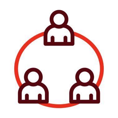 Kişisel ve ticari kullanım için İlişki Vektörü Kalın Çizgi İki Renk Simgesi