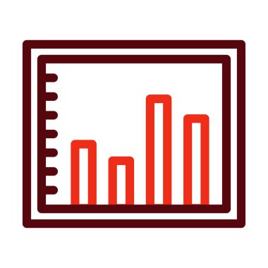 Kişisel ve Ticari Kullanım İçin Grafik Vektör Kalın Çizgisi İki Renk Simgesi