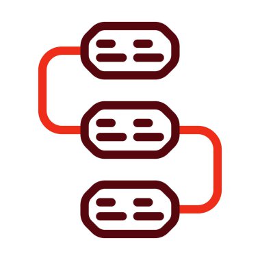 Kişisel ve ticari kullanım için vektör kalınlığı iki renk simgesi basamağı