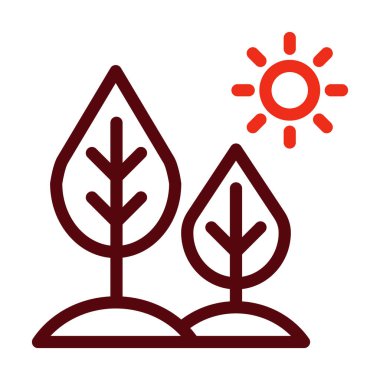 Kişisel ve ticari kullanım için Doğa Vektörü Kalın Çizgisi İki Renk Simgesi