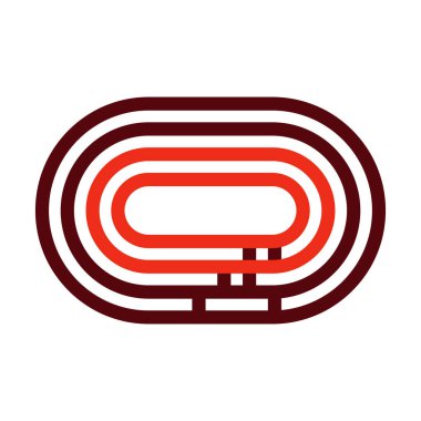 Kişisel ve ticari kullanım için Parça Vektörü Kalın Çizgisi İki Renk Simgesi Çalıştırılıyor