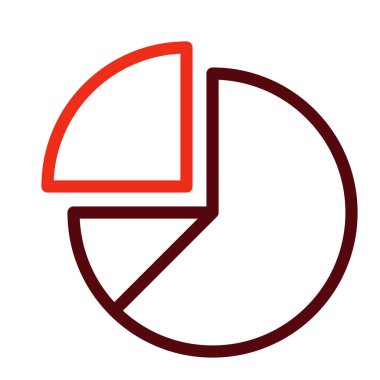 Kişisel ve ticari kullanım için Kart Çizelgesi Kalın Çizgisi İki Renk Simgesi