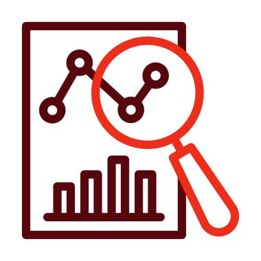 Kişisel ve Ticari Kullanım İçin Araştırma Vektörü Kalın Çizgisi İki Renk Simgesi