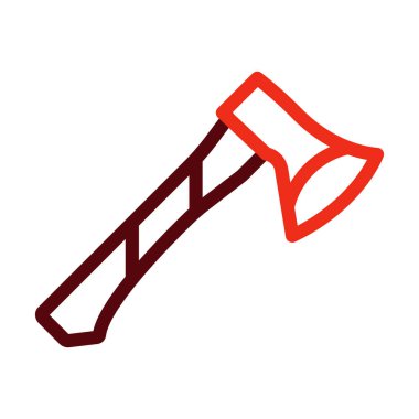 Kişisel ve ticari kullanım için Axe Vektör Kalın Çizgisi İki Renk Simgesi